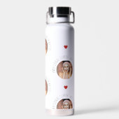 Funny Face Foto Valentijnsdag Emotional Support Waterfles (Achterkant)