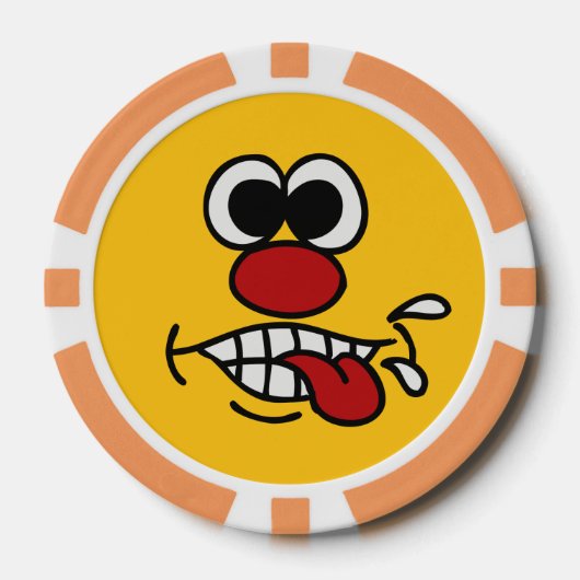 Funny Face jetons de poker personnalisés (Recto)