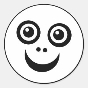 Funny Face (kleur me) Ronde Sticker