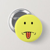 Funny face-knop ronde button 5,7 cm (Voorkant /achterkant)