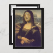 Funny Face Mona Lisa Laughter Briefkaart (Voorkant / Achterkant)