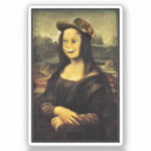 Funny Face Mona Lisa Sticker (Voorkant)