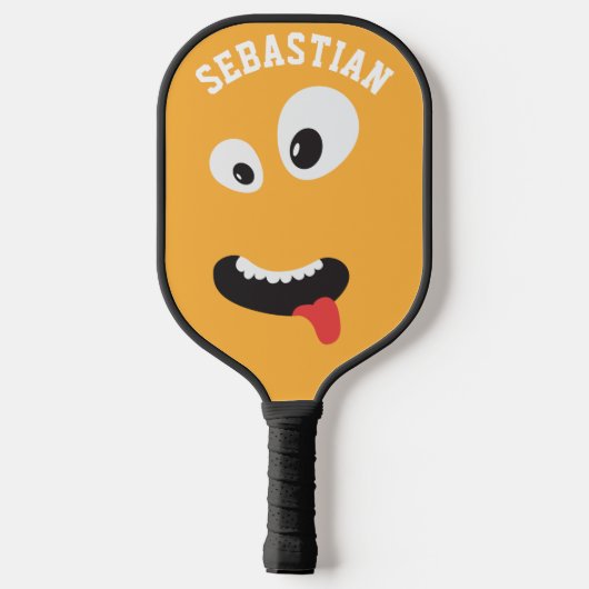 Funny Face Novelty Personalized Name Pickleball Paddle (Achterkant)