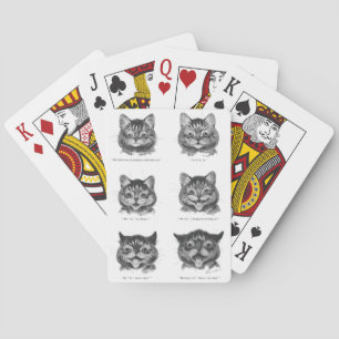 Funny Face of Cat, Louis Wain Pokerkaarten