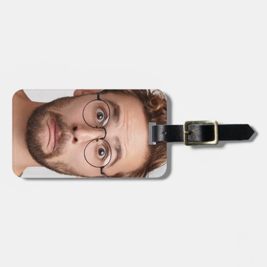 Funny Face Passenger Custom Afbeelding Bagagelabel (Voorkant horizontaal)