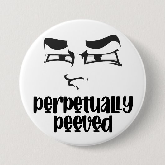 Funny Face Peeved Button (Voorkant)