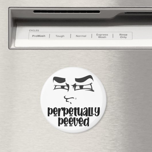 Funny Face Peeved Magnet Magneet (Insitu (Vaatwasser))