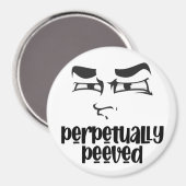Funny Face Peeved Magnet Magneet (Voorkant / Achterkant)