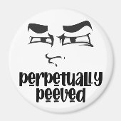 Funny Face Peeved Magnet Magneet (Voorkant)