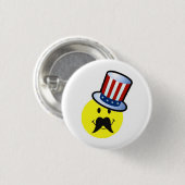 Funny Face Pin/Funny Mustache Pin Ronde Button 3,2 Cm (Voorkant /achterkant)