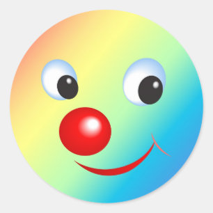 Funny Face Ronde Sticker