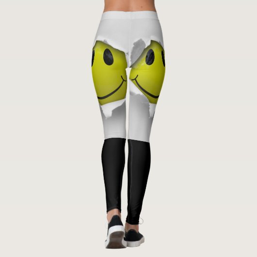 Funny Faces glimlachend Happy Fun Laughs Leggings (Achterkant)