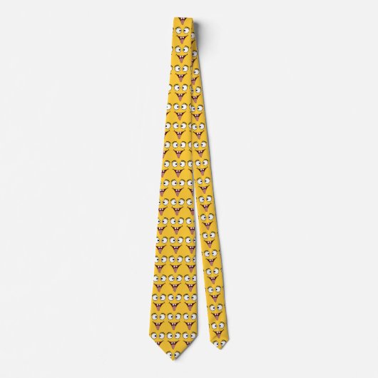 Funny Faces Pattern Stropdas (Voorkant)