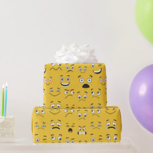 Funny Facing Wrapping Paper Cadeaupapier