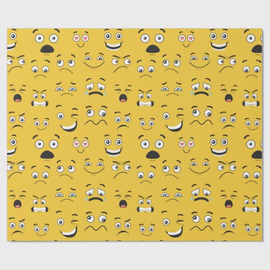 Funny Facing Wrapping Paper Cadeaupapier (Vlak)