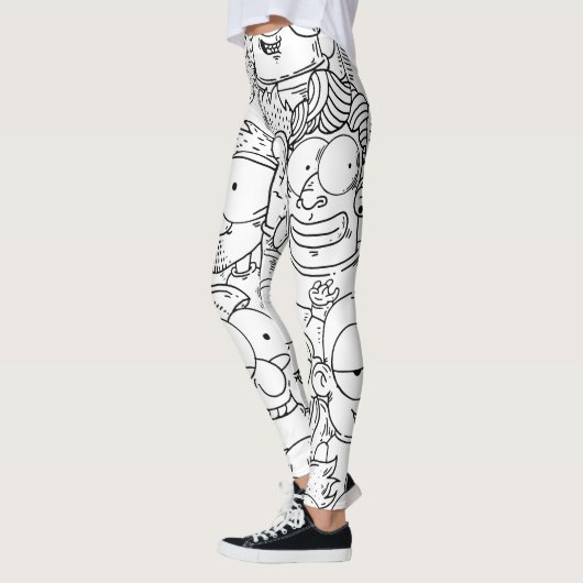 Funny Facs Creative Pattern Design Leggings (Links)