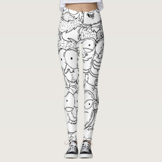 Funny Facs Creative Pattern Design Leggings