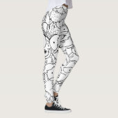 Funny Facs Creative Pattern Design Leggings (Rechts)