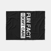 Funny Fact I Don't Care Motivational Quotes Long S Fleece Deken (Voorkant (Horizontaal))