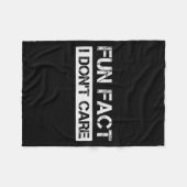 Funny Fact I Don't Care Motivational Quotes Premiu Fleece Deken (Voorkant (Horizontaal))