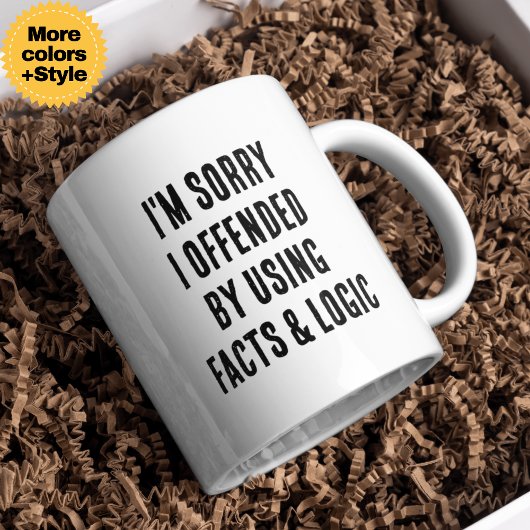 Funny Facts & Logic Sarcastic Coffee Mug Gift Mok