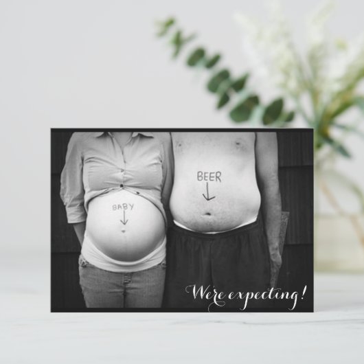 Funny Faire-part de grossesse (Debout devant)