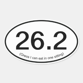 Funny Fake 26.2 Marathon Sticker