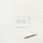 Funny Fake Electrical Outlet Post-it® Notes (Op bureau)