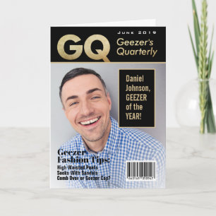 Funny Fake Geezers Magazine Hoesje Foto Kaart