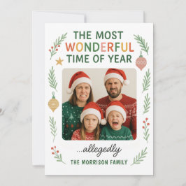 Funny Family Fun Customizable Christmas Card Feestdagenkaart