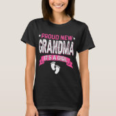 Funny Family Gender Reveal Proud New Grandma It's T-shirt (Voorkant)