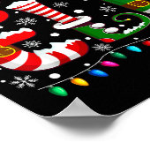 Funny Family Matching Pajamas Gymnastics Elf Chris Poster (Hoek)