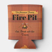 Funny Family Name Fire Pit Persoonlijk Blikjeskoeler (Achterkant)
