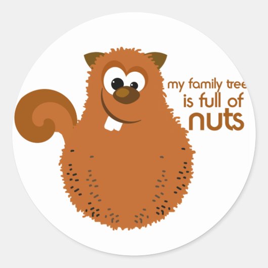 Funny Family Tree Eekhoorn Stickers (Voorkant)