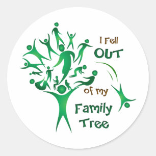 Funny FamilyTree Ronde Sticker