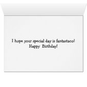 Funny Fantastaco Anniversaire Kawaii Carte Taco (Intérieur Horizontal (Bas))