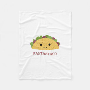 Funny Fantastaco Taco Pun Cute Kawaii Taco Fleece Deken
