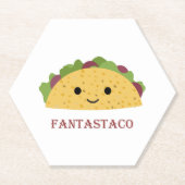 Funny Fantastaco Taco Pun Cute Kawaii Taco Kartonnen Onderzetters (Voorkant)