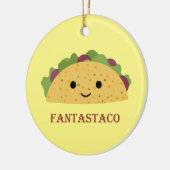 Funny Fantastaco Taco Pun Cute Kawaii Taco Keramisch Ornament (Links)