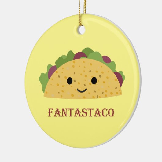 Funny Fantastaco Taco Pun Cute Kawaii Taco Keramisch Ornament (Links)
