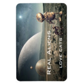 Funny Fantasy Crazy Cat Alien Magnet Magneet (Verticaal)