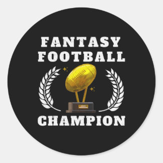 Funny Fantasy Football 2025 Champion Fantasy Voetb Ronde Sticker