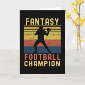 Funny Fantasy Football Champion Draft Kaart (Gele Bloem)