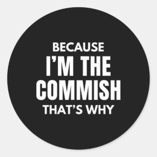 Funny Fantasy Football Commissioner omdat ik Th Ronde Sticker