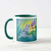 Funny Fantasy Mermaid Polar Beer Kiss Coffee Mok (Links)