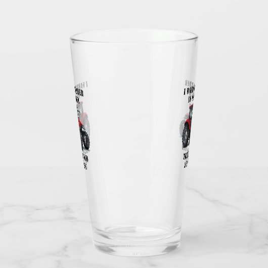 Funny Faring Quote Tractor Hard Work Glas (Links)