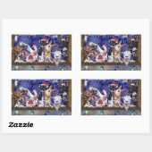 Funny Farm Animal Christmas Gift Stickers (Feuille)