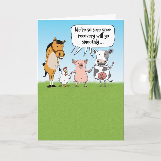 Funny Farm Animals krijgen het goed Kaart (Voorkant)