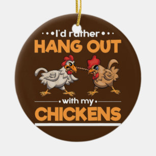 Funny Farmer Boerderij Animal ID eerder dan Hangou Keramisch Ornament