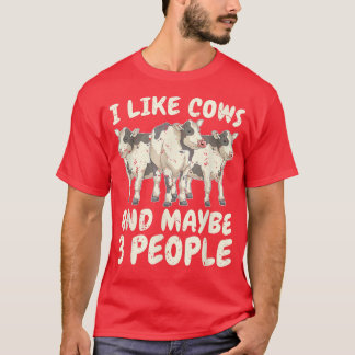 Funny Farmer Cow Lover Farming Farm Animal Cow T-shirt